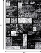 LUXE WEAVERS Modern Geometric Squares 10007 Gray 8x10 Area Rug