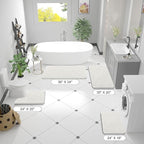 OLANLY Bathroom Rugs 34x21, Extra Soft Absorbent Chenille Bath Rugs, Rubber Backing Quick Dry, Machine Washable Bath Mats for Bathroom Floor, Tub and Shower, Home Decor Accessories, Ivory