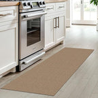 IOHOUZE Washable Runner Rug 2x6 Non Slip Rubber Backed Runners for Hallways Entryway Runner Indoor, Kitchen Rugs Woven Cotton Floor Carpet for Hall Entrance Bedroom, Orange/Tan/Brown