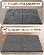 Color&Geometry Ultra Thin Indoor Door Mat Non Slip Rubber Backed Dirt Trapper 36"x56"(Rolled-up NO Creases), Rugs for Entryway, Front Door Mat Indoor Washable Low-Profile Entry Mat, Grey