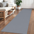 Braided Runner Rug 2x6 Ft Washable Runners for Hallways Kitchen Runner Rug with Rubber Backing Cotton Entryway Runner Indoor, Woven Floor Carpet for Hall Kitchen Bedroom, Light Gray