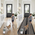 Beeiva Black and White Striped Runner Rug, 2.5x8 Washable Geometric Rugs for Hallway, Non Slip Rubber Backing Indoor Runner Rugs Modern Floor Carpet for Bedroom Bathroom Porch Entryway Rug