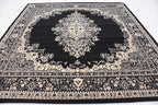 Unique Loom Reza Collection Traditional Persian Style Area Rug, 8' 0" x 8' 0", Black/Beige