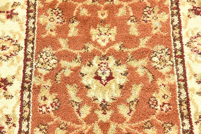 Unique Loom Voyage Collection Traditional Oriental Classic Intricate Design Area Rug (2' 2 x 6' 0 Runner, Terracotta/Ivory)