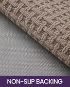 DEXI Front Entryway Door Mat Non Slip 36x60, Washable Entry Way Mats Inside Entrance Low Profile, Welcome Doormat Dirt Trapper for House Floor Home Porter Hall Backdoor Area, Light Taupe