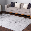 Rugs.com Leipzig Collection Rug – 3x5 Gray Low-Pile Rug Perfect for Entryways, Kitchens, Breakfast Nooks, Accent Pieces