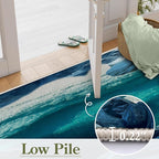 Blue Cave 3D Rugs for Bedroom, 5x6ft, Illusion Natural Landscape Blue Water Pool Entryway Rug, Rubber Backed Non Skid Low Pile Carpet，Foldable Soft No Crease Mats for Sofa Indoor
