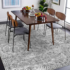 vivorug 6x9 Area Rugs, Ultra-Soft Washable Rug for Living Room Dinner Room Bedroom, Non-Slip Vintage Rug, Indoor Carpet Large Area Rug, Grey