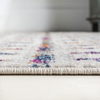 JONATHAN Y Boho Vintage Diamond Cream/Multi Indoor Area Rug 8X10 ft, Moroccan Hype for Living Room, Bedroom, Kitchen, Office, Easy-Cleaning, High Traffic, Pet-Friendly, Non-Shedding (MOH101H-8)