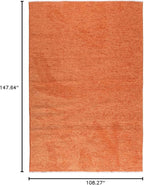 Alfa Rich 9x12 Orange Area Rugs for Living Room Bedroom Kitchen Decor Cotton Washable Pet Friendly