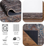 Keen Home Design 2x3 Rug - Machine Washable Entry Rug with Non-Slip Backing, Ideal for Enteryway, Kitchen, Bathroom, Laundry Room - Vintage, Easy Clean, Durable, Low Pile - (2' x 3')
