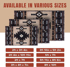 YHSF South West Native American Area Rug C318 - Easy Clean, Thick, Soft, Durable Native Tribal American Indian Inspired Rug for Bedroom/Living Room and More - Berber, 2 Feet x 7 Feet