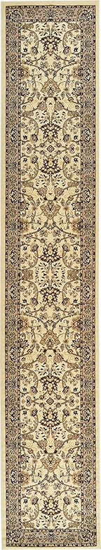 Unique Loom Sialk Hill Collection Area Rug - Washington (2' 11" x 16' 5" Runner Ivory/Black)