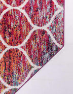 Rugs.com Lattice Frieze Collection Rug – 7' Octagon Multi Medium Rug Perfect for Living Rooms, Kitchens, Entryways