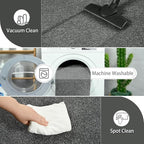 AROGAN Washable 5×7 Living Room Rug, Modern Area Rugs with Soft Memory Foam for Bedroom, Minimalist Non-Slip Indoor Floor Carpet for Dining Room Office Kids Playroom Decor, Black and White