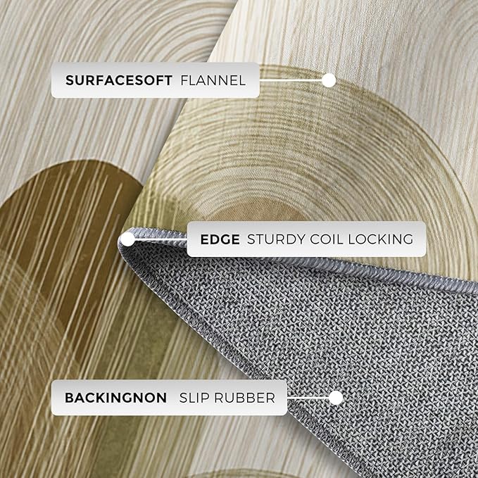 Abstract Geometry Rugs for Home Decor, 5x6 ft, Minimalist Geo Arched Area Rugs for Living Room, Soft Non Slip Washable Mid Century Modern Carpet Bedroom Decorations Dt-Ghf-19