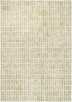 Hand-Tufted 100% Wool Area Rug – Unique Modern Geometric Grid Pattern, Soft Plush Textured Carpet for Living Room, Bedroom, Dining Room & Entryway (Light Green, 8' x 11')
