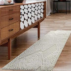 Antep Rugs Palafito 2x4 Geometric Shag Diamond High-Low Pile Textured Indoor Area Rug (White, 2' x 4')