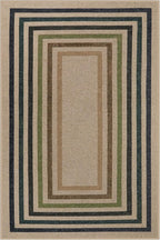 Lahome Modern Geometric Easy Jute Rug, 4x6 Washable Indoor Outdoor Carpet for Patio Living Room Farmhouse Natural Area Rug, Non Slip Contemporary Throw Mat for Entryway Office Dining Room