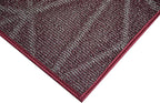 Furnish my Place Geometrical Pattern Indoor/Outdoor Refine Burgundy Abstract Area Rug, Doorway Mat, Contemporary Rug for Living Room, Entryway, Made in USA - 3' x 4' Oval