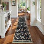 Lahome Insect Hallway Runner Rug, 2'5''x8' Ultra-Thin Washable Runners for Hallways Kitchen, Soft Laundry Room Rug Non-Slip Long Carpet for Entryway Bedroom Bathroom, Black