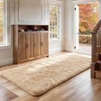 2x6 Solid Fluffy Camel Area Rug – Washable, Durable, Small Bedroom Runner Rug, Non-Slip Shag Rugs for Living Room, Bedroom, Bedside, Dorms, Kids Room, Sofa Coffee Table, Indoor Floor Carpet