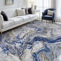 9x12 Area Rugs for Living Room, Modern Abstract Rug for Bedroom, Contemporary Machine Washable Rug, Large Stain Resistant Carpet for Dining Room Playroom Nursery Room, Pet & Kids Friendly