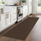 Braided Runner Rug 2x7 Ft Washable Runners for Hallways Non Slip Rubber Backed Kitchen Runners Cotton Entryway Runner Indoor, Woven Floor Carpet for Hall Kitchen Bedroom, Brown