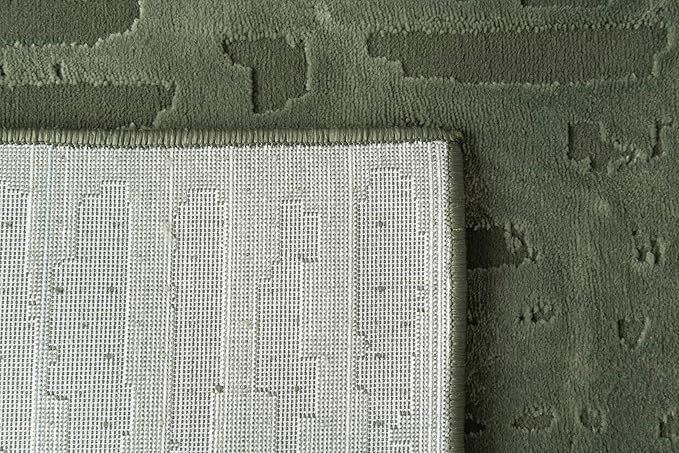 Revival Rugs Shell 10'6" x 14'3" Washable Area Rug for Living Room Bedroom - 100% Recycled Oeko-TEX Certified, Medium Pile, Green
