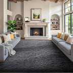 Ophanie 7x9 Area Rugs, Upgrade Non-Slip Fluffy Soft Rugs for Living Room, Large Shag Grey Fuzzy Plush Rug, Gray Shaggy Big Carpets for Bedroom, Kids Boys Girls Dorm Nursery Home Decor Aesthetic