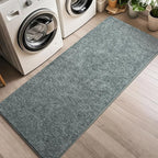 HQAYW 2x6 Soft Runner Rug for Hallways, Thickened Memory Foam Small Throw Bedside Rugs for Bedroom Living Room, Low Pile Washable Non Slip Carpet for Teens Kids Nursery Dorm Decor, Grey Green