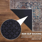 Keen Home Design 2x3 Rug - Machine Washable Entry Rug with Non-Slip Backing, Ideal for Enteryway, Kitchen, Bathroom, Laundry Room - Vintage, Easy Clean, Durable, Low Pile - (2' x 3')