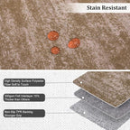 RUGSREAL Round Area Rug 3ft Solid Solor Rug for Entryway Washable Indoor Floor Carpet Contemporary Area Rug Modern Round Rug for Bedroom Living Room Kitchen Home Office, Taupe