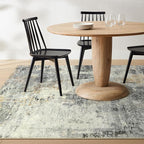 Lahome Modern Abstract Area Rug - 4x6 Grey Rugs for Bedroom Washable Dining Room Rug Living Room Mat, Non Slip Contemporary Indoor Floor Nursery Carpet for Kitchen Laundry Room Entryway