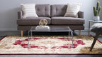 Rugs.com Chateau Collection Rug – 10' x 13' Red Medium Rug Perfect for Living Rooms, Large Dining Rooms, Open Floorplans