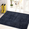 PURRUGS Dirt Trapping Door Mat 20" x 31.5", Non-Slip Machine Washable Entry Rug, Shoe Scraper, Dog Doormat, Super Absorbent Welcome Mat for Front & Back Door, Muddy Shoes & Paws, Navy Blue