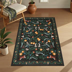 Collive 2x3 Small Entryway Rug, Jungle Animal Washable Kitchen Rugs Soft Non Slip Bathroom Mats, Ultra-Thin Door Mat Indoor Entrance Black Stain Resistant Throw Carpet for Bedroom Entrance
