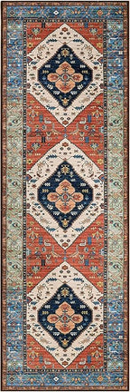 Lahome Boho Kitchen Runner Rug - 2x8 Runners for Hallways Washable Non-Slip Runner Rugs Ultra-Thin Laundry Room Rug Oriental Throw Carpet Runner for Entrance Bathroom Bedroom Living Dinning Room Foyer