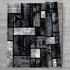 LUXE WEAVERS Modern Geometric Squares 10007 Gray 5x7 Area Rug