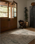 RUGGABLE Washable Vintage Area Rug – Sarrah Sage 6x9, Stain-Resistant, Non-Slip – Medium Machine Washable Rugs for Living Room, Bedroom, Hallway, Entryway & Office–with Cushioned Pad