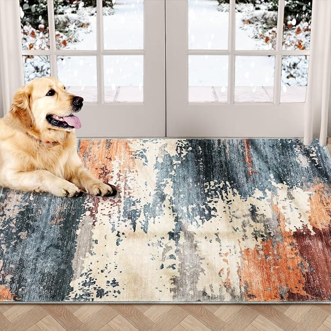 COMSLE Door Mat for Dogs Muddy Paws Soft Absorbent Indoor Front Entryway Rug Machine Washable Entrance Mats Non Slip Throw Rugs 36" x 60" Doormat for Inside Foyer Bedroom - Yellow