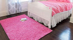 Unique Loom Solid Shag Collection Area Rug (9' x 12' 2" Rectangle, Taffy Pink)
