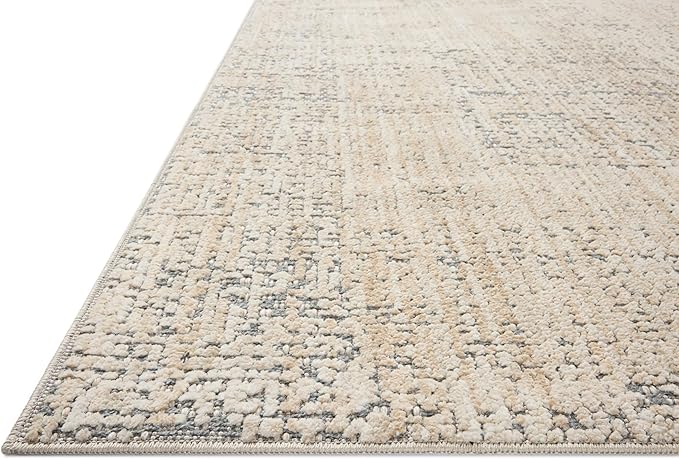 Loloi Amber Lewis Bexley Collection BEX-03 Natural/Slate 2'-7" x 8'-0" Runner Rug Neutral, Textured, Living, Bedroom, Dining, Carpet