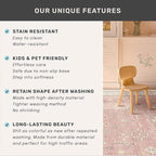 Pink Washable 6x9 Rug for Bedroom - Nursery Floral Girls Room Rug Machine Washable Non Slip Kids Playroom Mat, Cute Girly Thin Low Pile Stain Resistant Living Room Decor