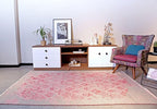 Alfa Rich 5x8 Pink Gray Reversible Washable Area Rugs for Living Room Bedroom Kitchen Decor Rug