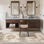 Runner Rug 2'6''x6 Non Slip Machine Washable Vintage Hallway Runner Rug, Low PileLight Weight Rugs for Entryway, Hallway, Kitchen and Corridor, Latte Beige
