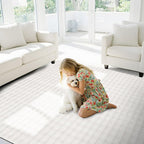 CAMILSON Modern White Non Slip Rug 5x7 Ultra Soft High Pile Area Rugs Non Skid Rubber Backing Durable & Easy to Clean Carpet for Living Room Bedroom Kids Room Indoor Use (5 x 7 White)
