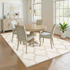 Lahome Moroccan 5x7 Area Rugs for Living Room Machine Washable Rug,Beige Rug for Bedroom Soft Low Pile Non-Slip, Large Carpet for Dinning Playroom Classroom Room Decor
