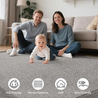 Washable Hallway Runner Rug 2x5 Jute Like Kitchen Runner Mat Rugs Non Slip, Woven Soft Entryway Farmhouse Runner Boho Floor Carpet for Indoor Laundry Hall Backdoor Bedroom Living Room, Grey