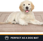 PURRUGS Dirt Trapping Door Mat 32" x 47", Non-Slip/Skid Machine Washable Entryway Rug, Dog Doormat, Super Absorbent Welcome Mat for Muddy Wet Shoes and Paws, Beige